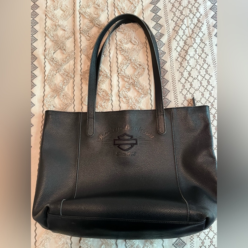 Leather Harley Davidson tote bag